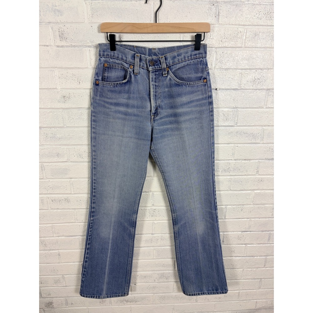 Levi's 517 Orange Tab Jeans Mens 29x32 Blue Vintage Bootcut Light Wash Denim